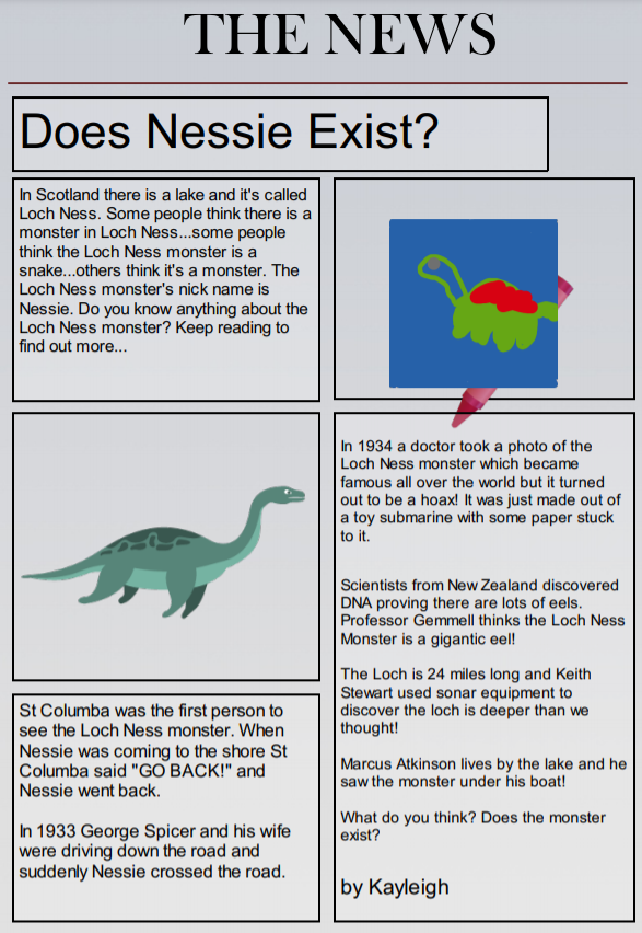 Why not read some of our Loch Ness Monster articles? | Samlesbury CE ...